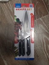 3 PC FAMILY MAID STAINLESS STEEL KITCHEN KNIFE SET VALUE PACK