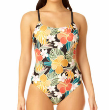 NEW Hurley Women's Stretch One Piece Swimsuit UPF 50 Size Small