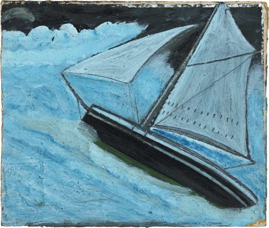 Small Boat Rough Sea : Alfred Wallis : 1928 : Art Print