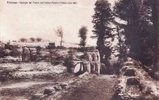 Falerone - vestigie del teatro dall'antica faleria picena (cartolina, b/n, picc