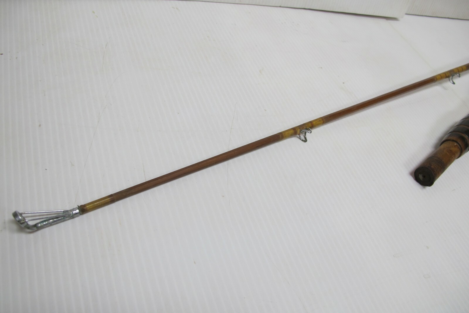 Rare Canne à Pêche Ancienne Bambou Tonkin #440 – The Gliebe Co – États-Unis – Réparation