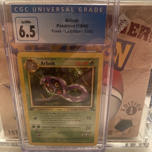 Arbok (1st Edition) graded CGC 6.5 for sale on eBay
