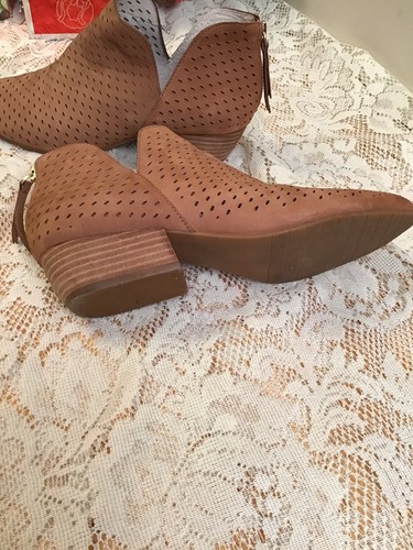 Kenneth Cole Leather Ankle Boots Booties Size 9.5 Womens - Camel / Brown - Picture 4 of 11