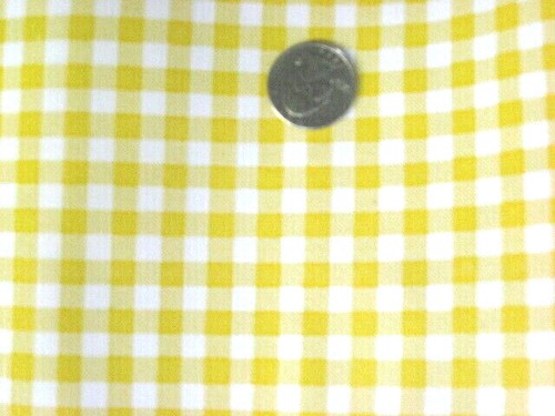 YELLOW 1/4" GINGHAM VINYL OILCLOTH TABLECLOTHS DINING PATIO SIZES 48x48-108 - Picture 1 of 4