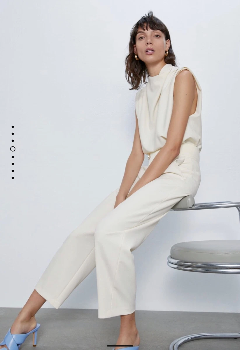 Pantalon dorado zara sales