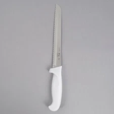 Choice 8" White Serrated Edge Bread Knife, NSF Listed