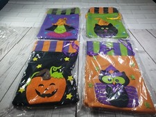 Halloween Tote Bags, 4Packs Trick or Treat Bags Reusable Linen Halloween-R5-
