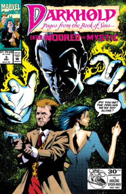 Darkhold (1992) #   3 (5.0-VGF) Water damage, Staple rust 1992