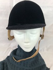 International Riding Helmets Ltd Olympian Black Velvet Horse Helmet Hunt Cap 7