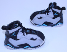 Nike Air Jordan Flight Baby Sneakers Shoes TD Grey Teal Black PS 6C Lace Up Kids