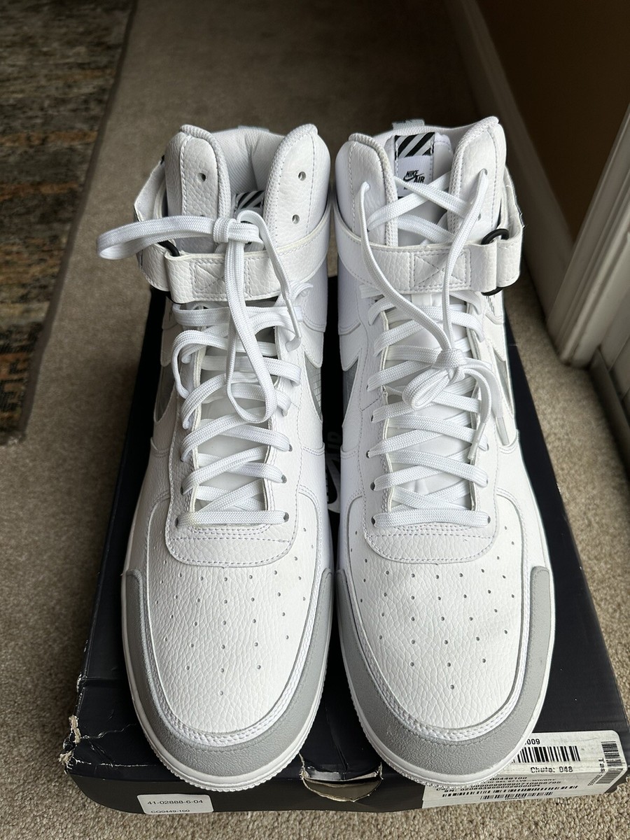 NIKE AIR FORCE 1 HIGH 07 LV8 2 UNDER CONSTRUCTION WHITE-GREY NIKE AIR FORCE 1 HIGH 07 LV8 2 UNDER CONSTRUCTION WHITE-GREY