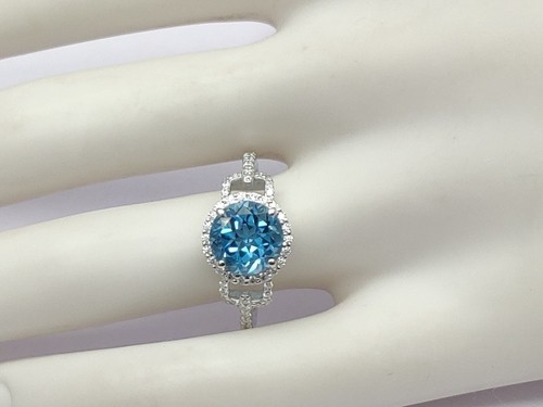 Natural Amethyst, Topaz, Citrine & Moissanite, Ring, Fine Silver, Jewellery. - Picture 13 of 19