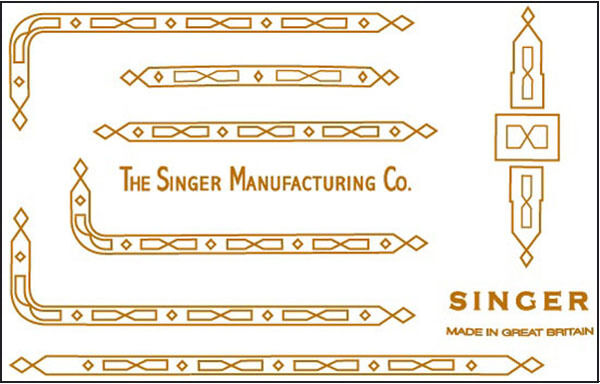 Singer Featherweight 221K  222 Sewing Machine Restoration Decals