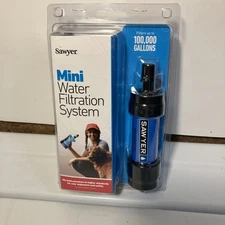 Sawyer Mini Water Filter SP128 – 100,000 Gallons, Blue, Portable Filtration NEW