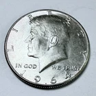1964 Kennedy Half Dollar • 90% Silver • Circulated Coin - Free Shipping #8225