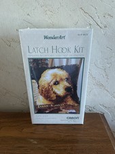 Wonderart Caron Latch Hook Kit - Puppy Love Yellow Lab Puppy NEW