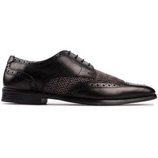 Thomas Crick Mens Bruno Brogue Shoes Black