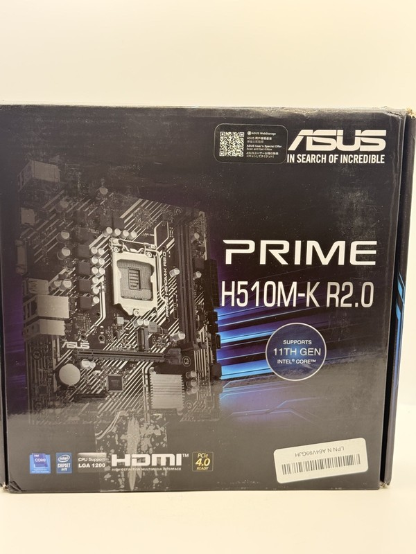 Asus PRIME H510M-K R2.0, Intel H470, 1200, Micro ATX, 2 DDR4, VGA, HDMI, 1x M.2