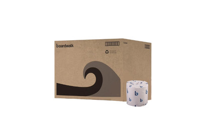 Boardwalk 2-Ply White Toilet Tissue, Septic Safe, 400 Sheets Per Roll, 96 Rolls