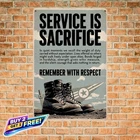Veteran Tribute Vintage Plaque Metal Tin Sign Military Pride Wall Decor 8x12