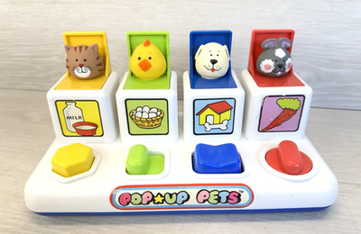 Vintage 1984 Pop Up Pets Activity Toy Animals Shelcore Pop Up Baby Toy