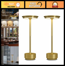 2 Pack Rechargeable Cordless LED Table Lamps, 5000mAh, 3 Color Dimming, Portable