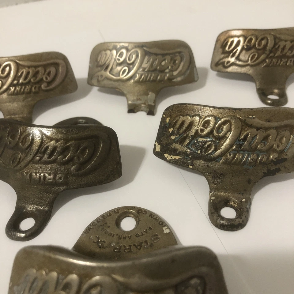 VTG COCA-COLA Wall Mount Bottle Opener STARR X Brown Co PATD 1925 Lot Of 6 - Image 3 of 4