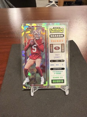 2022 Panini Contenders Trey Lance Cracked Ice /21 SSP  SF 49ers/Chargers F05