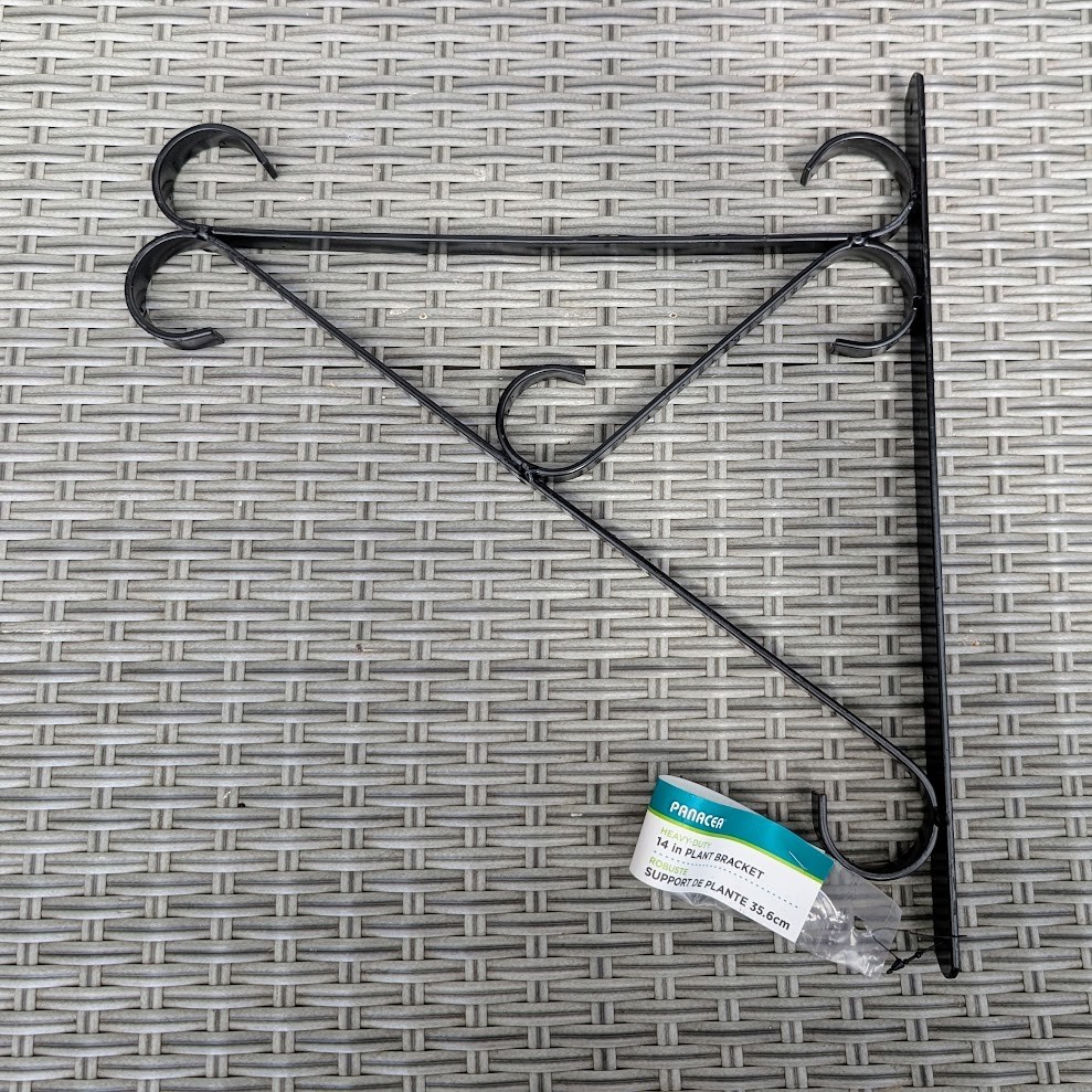 Panacea Heavy Duty Bracket  - Garden Outdoor Hanging Baskets Wall Mounted