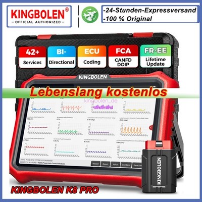 2026KINGBOLEN K8 Pro OBD2-Scanner Bidirektionales Scan-Tool Lebenslang KOSTENLOS