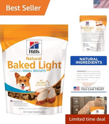 Natural Chicken Biscuit Treats for Small Dogs - 8 oz, Veterinarian Recommended