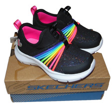 NWB Toddler Girls SKECHERS Rainbow Fantastic Sneakers Size 7 Super Cute FS: