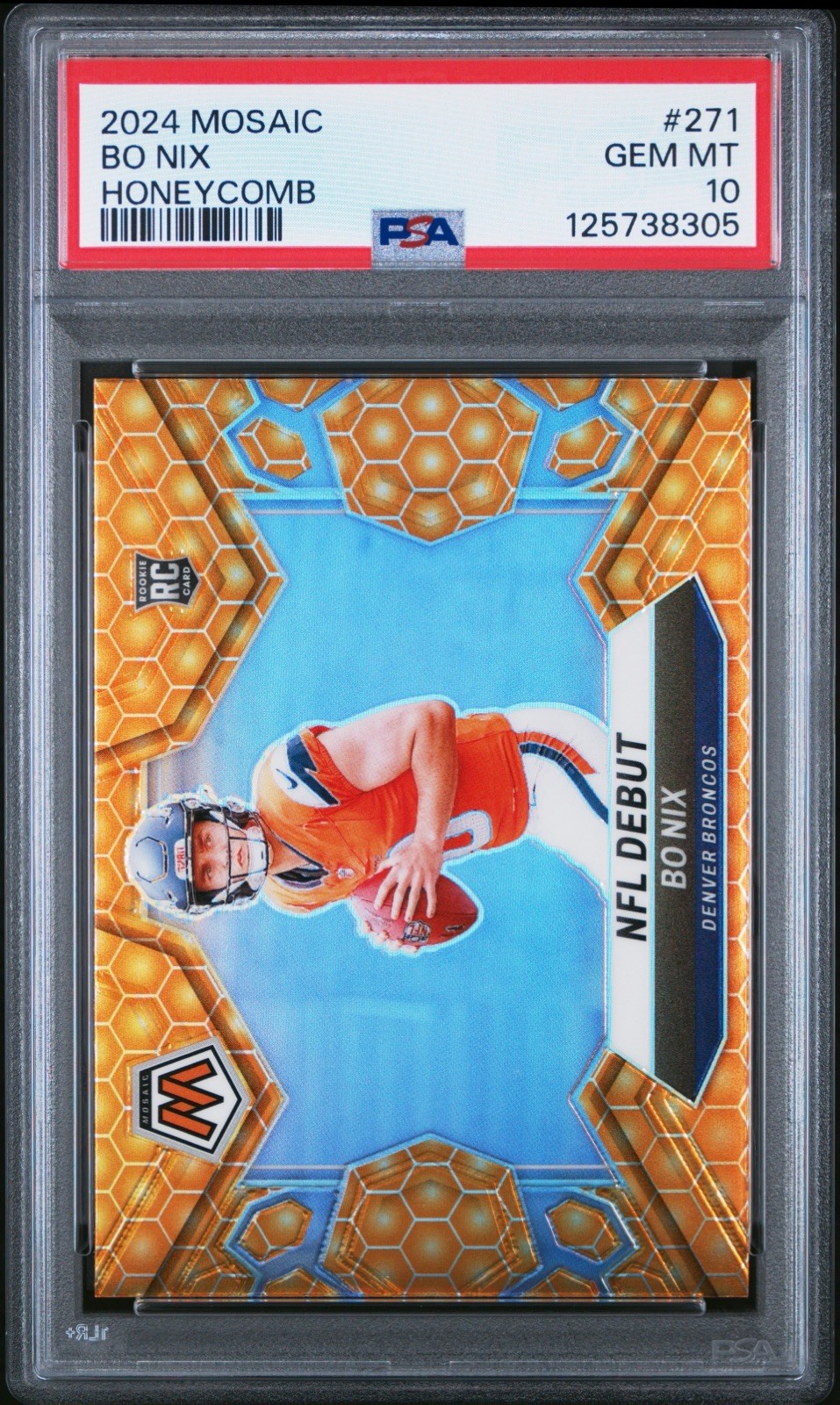 2024 Panini Mosaic - NFL Debut Bo Nix #271 Honeycomb Prizm (RC)