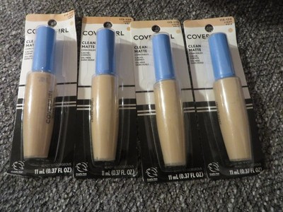 Lot of 4 Covergirl Clean Matte Concealer 115-120 Light Pale New & Sealed