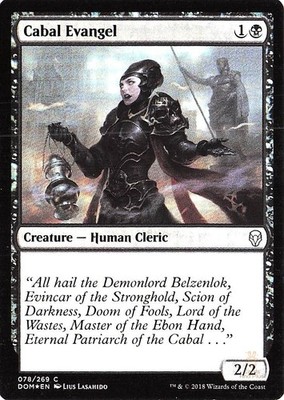 Cabal Evangel 78 HOLO FOIL Dominaria NM