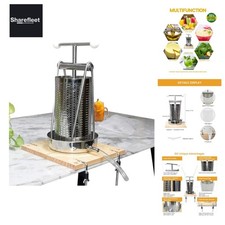 Manuelle Tischpresse für Obstwein, Tinktur, Kräuterkäse und Apfelwein – 5 Lit...