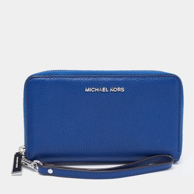[新品、未使用] ❤️Michael Kors❤️JET SET 青い二つ折り財布 公式アウトレット】【日本限定】JET SET TRAVEL コンパクト ウォレット