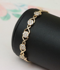Elegant Rose Gold Plated Bracelet with Crystal Accents, XPAB0700