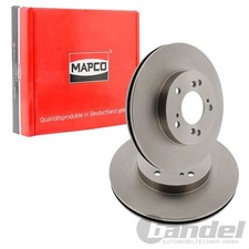 2x MAPCO BREMSSCHEIBEN 282mm BELÜFTET VORNE passend für HONDA CR-V HR-V INTEGRA 