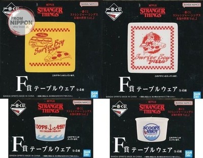 Plate/bowl set of 4 types Tableware ''Ichiban Kuji Stranger Things Unknown Wor...