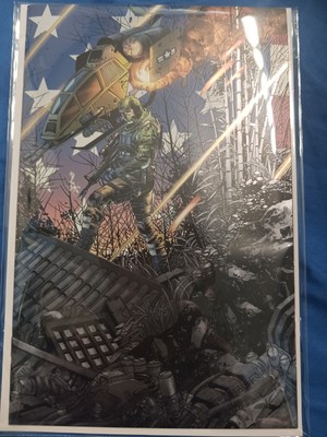GI Joe Silent Missions #1 - Beachhead - Jimbo FLAG FOIL - TopShelf  display picture 1