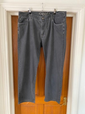 Canali 1934 Washed Black Thin Cotton Jeans Gr. 42 W42 L29 Chino Canvas Stoff