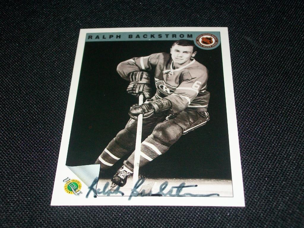 Canadiens Ralph Backstrom Auto Signed 1991 Ultimate Original 6 Card #7  TOUGH  K