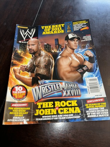WWE Wrestling Magazine WWF EUC January 2012 Rock Cena Royal Rumble