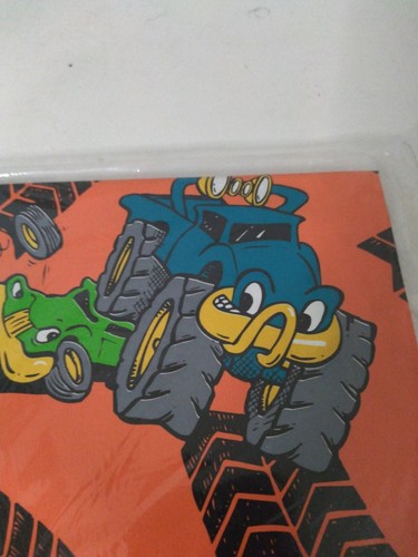 Vintage American Greetings (Monster Trucks Orange) Gift Wrap Wrapping Paper - Picture 6 of 6