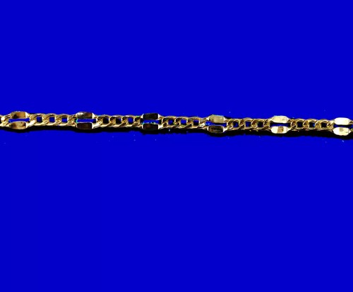 14K Yellow Gold 3mm-5mm SOLID Mirror Figaro Bracelet Chain Real 3mm-5mm 7"-9" - Picture 7 of 8