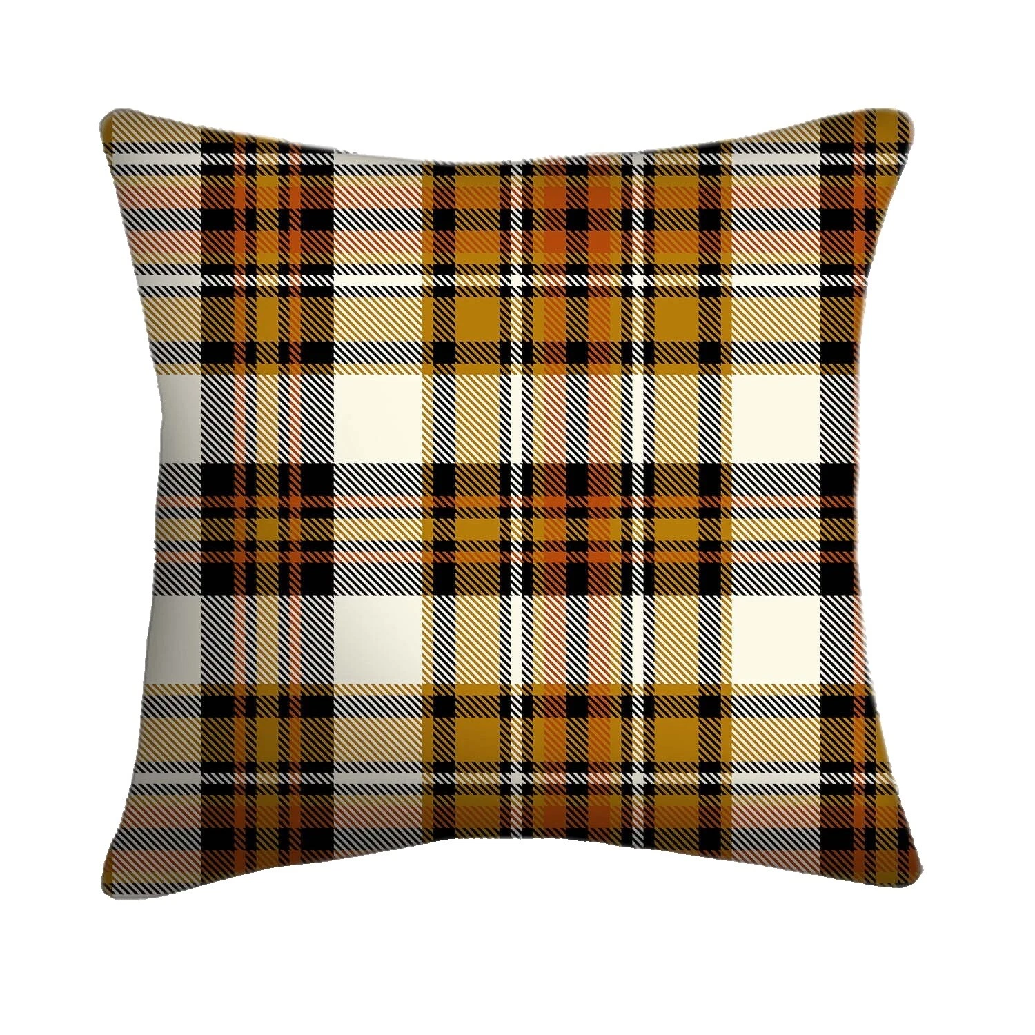 格子客房椅背靠垫家居装饰枕头