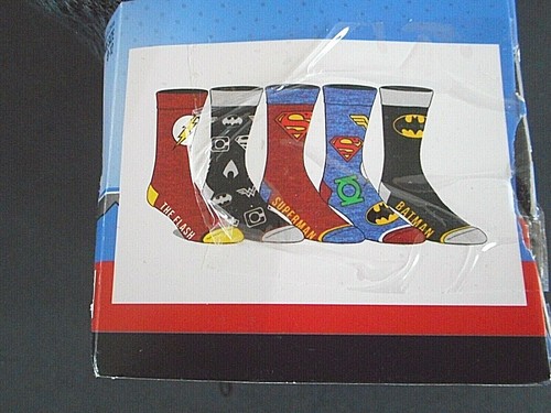 Paquete de 5 pares de calcetines informales Bioworld Justice League talla 8-12 DC Comics - Imagen 2 de 5