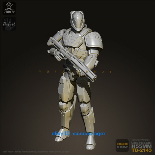 75mm Sci-Fi Future Warrior Soldier Resin Model Kits Unpainted YUFAN Statue New - Picture 1 of 4