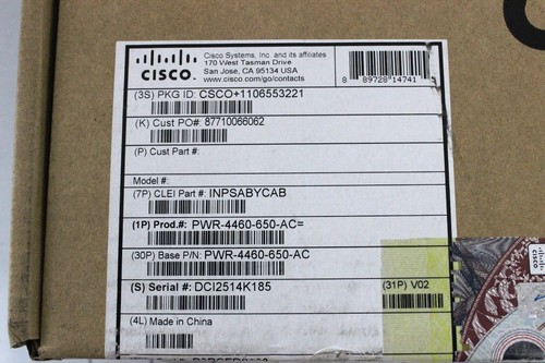 Cisco PWR-4460-650-AC 650W Power Supply for Cisco 4461 Router - Picture 4 of 6